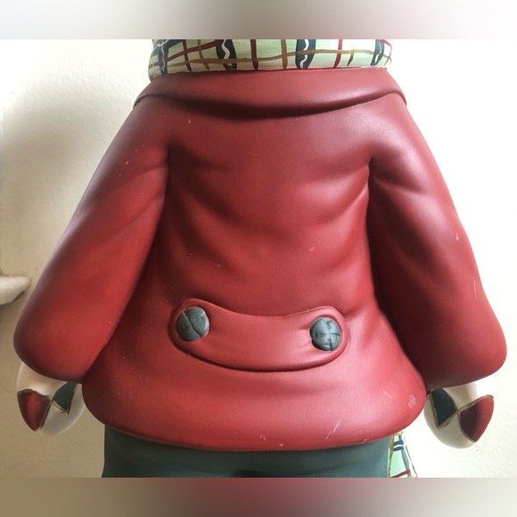 Beautiful Vintage Hand Painted Boy in Winter Attire Statue - Picture 10 of 12